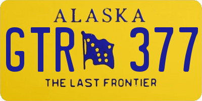 AK license plate GTR377
