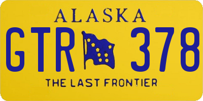 AK license plate GTR378