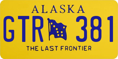 AK license plate GTR381