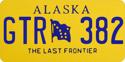 AK license plate GTR382