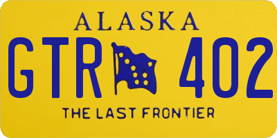 AK license plate GTR402