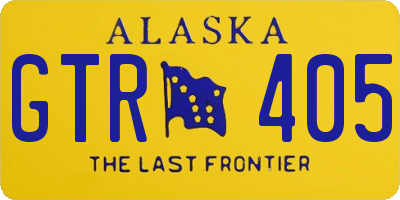 AK license plate GTR405