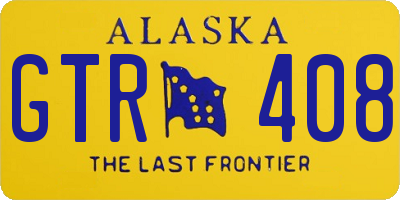 AK license plate GTR408
