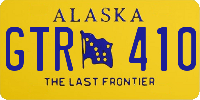 AK license plate GTR410