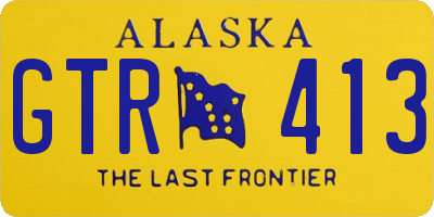 AK license plate GTR413