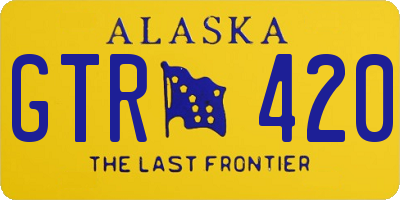 AK license plate GTR420