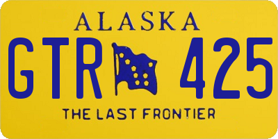 AK license plate GTR425
