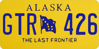 AK license plate GTR426