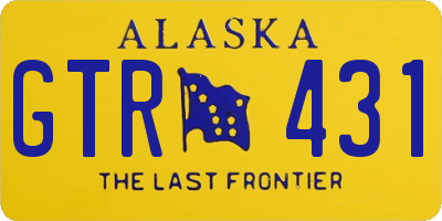 AK license plate GTR431