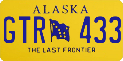 AK license plate GTR433