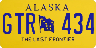 AK license plate GTR434