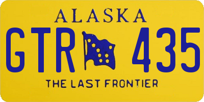 AK license plate GTR435