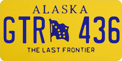 AK license plate GTR436