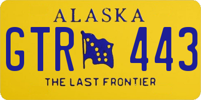 AK license plate GTR443