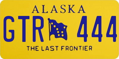 AK license plate GTR444