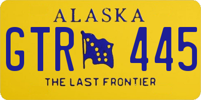 AK license plate GTR445
