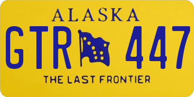 AK license plate GTR447