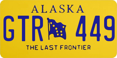 AK license plate GTR449