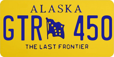 AK license plate GTR450