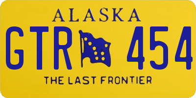 AK license plate GTR454