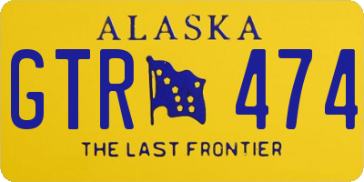 AK license plate GTR474