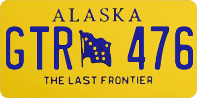 AK license plate GTR476