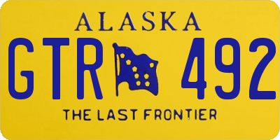 AK license plate GTR492