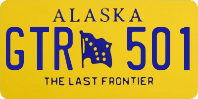 AK license plate GTR501