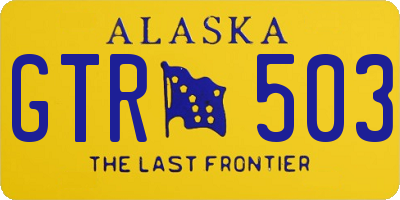 AK license plate GTR503