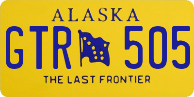 AK license plate GTR505