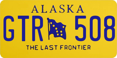 AK license plate GTR508