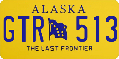 AK license plate GTR513