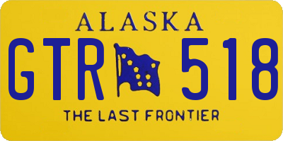 AK license plate GTR518