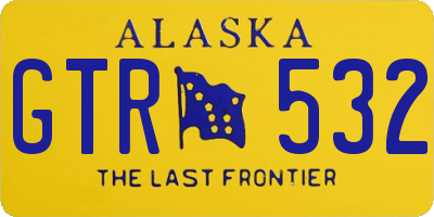 AK license plate GTR532