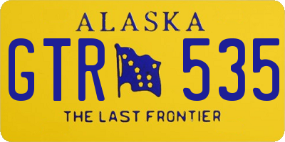 AK license plate GTR535