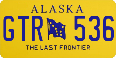 AK license plate GTR536