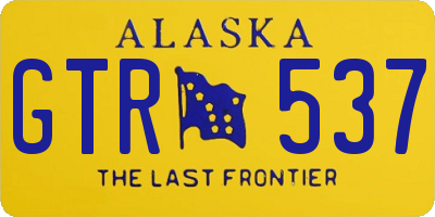 AK license plate GTR537