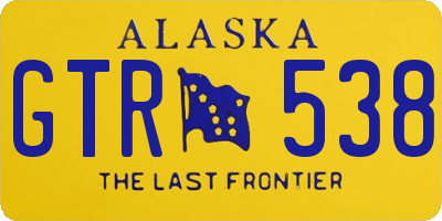 AK license plate GTR538