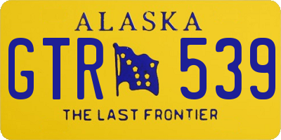 AK license plate GTR539