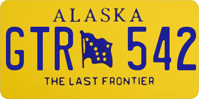 AK license plate GTR542