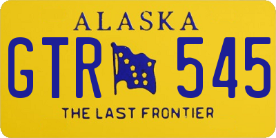 AK license plate GTR545