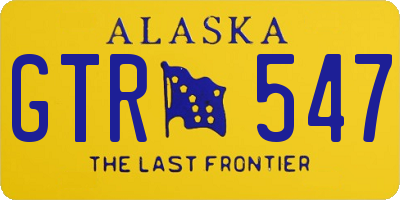 AK license plate GTR547