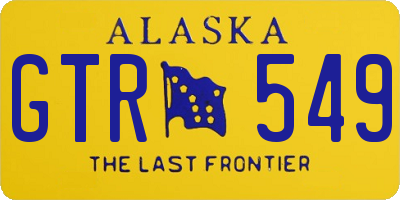 AK license plate GTR549