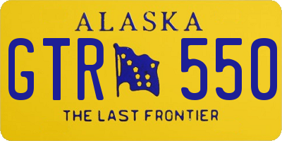 AK license plate GTR550