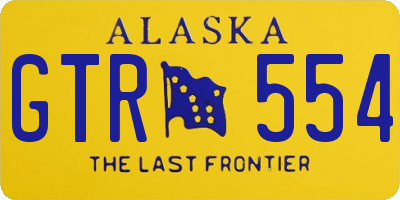 AK license plate GTR554