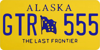 AK license plate GTR555