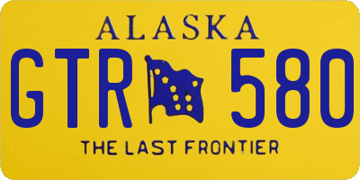 AK license plate GTR580