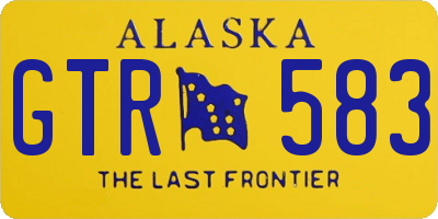 AK license plate GTR583