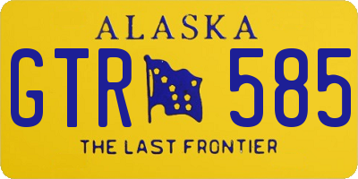 AK license plate GTR585