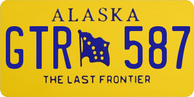 AK license plate GTR587